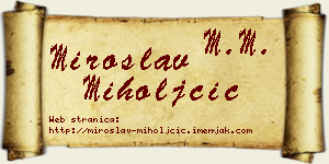Miroslav Miholjčić vizit kartica